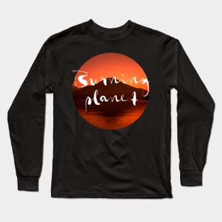 BURNING PLANET (white) Long Sleeve T-Shirt